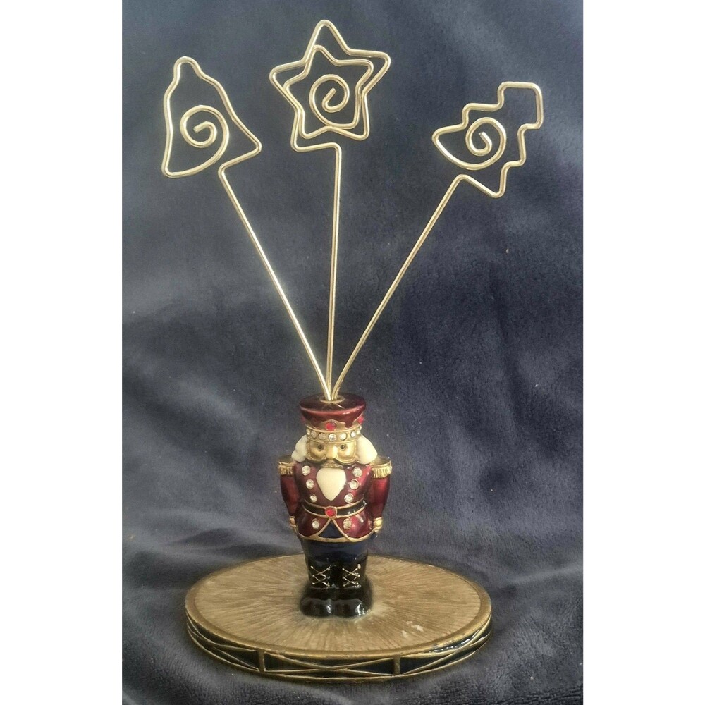 Enameled Nutcracker Photo Card  Clip